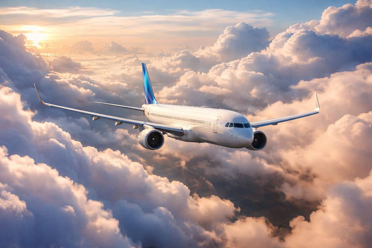 Vue depuis le hublot de l'avion